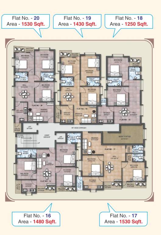  blue ridge Blue Ridge Cluster Plan for 4th Floor
