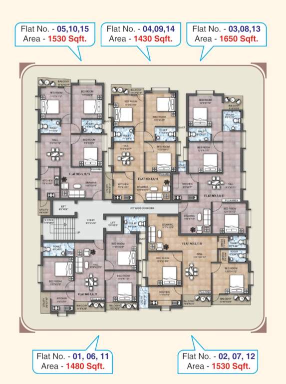 blue ridge Blue Ridge Cluster Plan from 1st to 3rd Floor