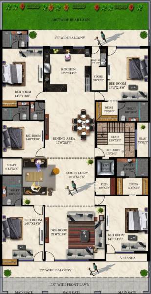  platinum-builder-floor Sita Platinum Builder Floor Typical Cluster Plan