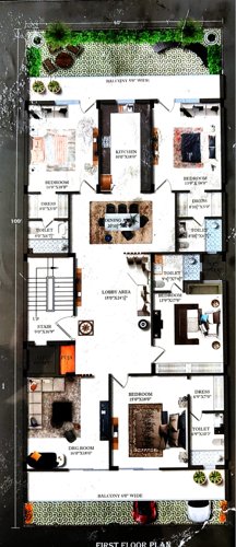  platinum-builder-floor-450-sq-yd Platinum Builder Floor 450 Sq Yd Cluster Plan For Typical Floor Plan