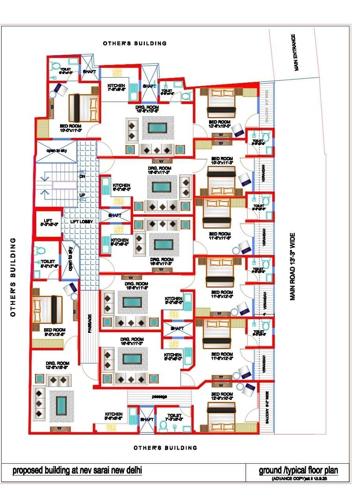  affordable-flats Sun Affordable Flats Cluster Plan from 1st to 4th Floor