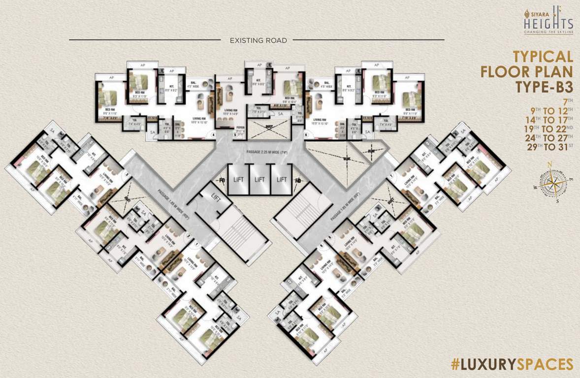  siyara heights Siyara Heights Cluster Plan for 7th Floor