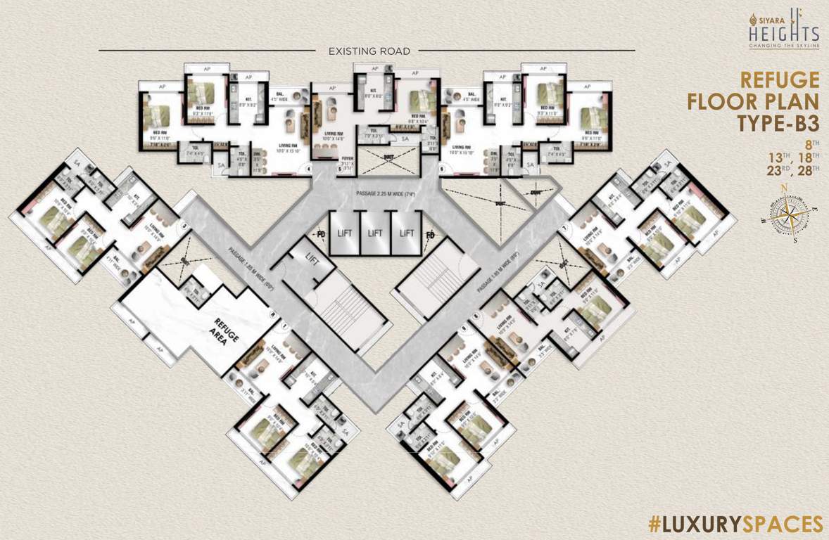  siyara heights Siyara Heights Cluster Plan for 8th Floor