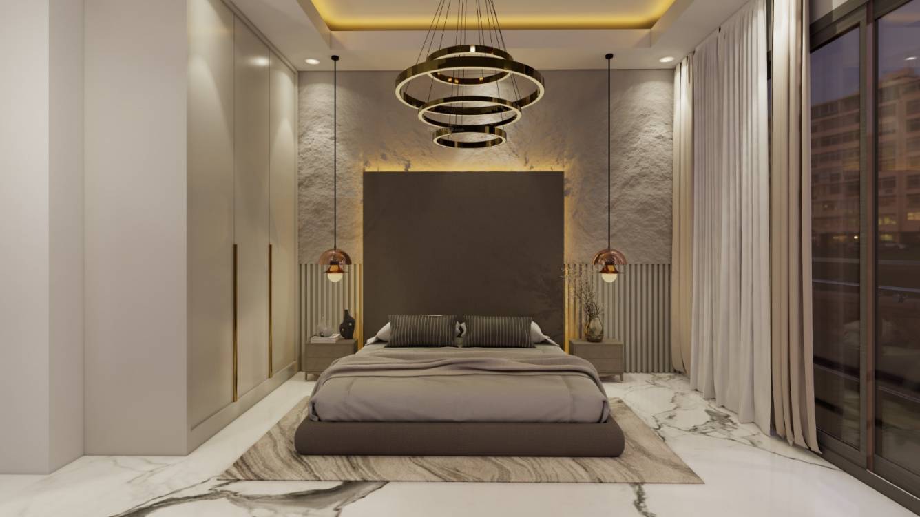  green apartment Bedroom