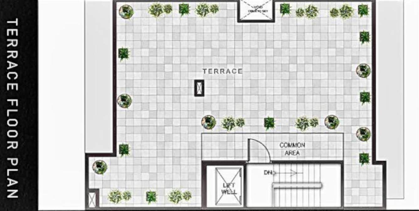  amethyst signature floors bhondsi Amethyst Signature Floors Bhondsi Terrace Cluster Plan