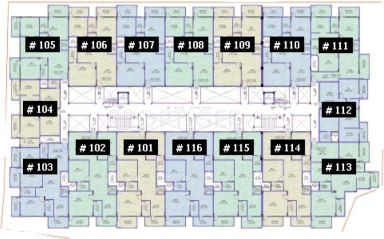  elite apartment Tower B Typical Cluster Plan