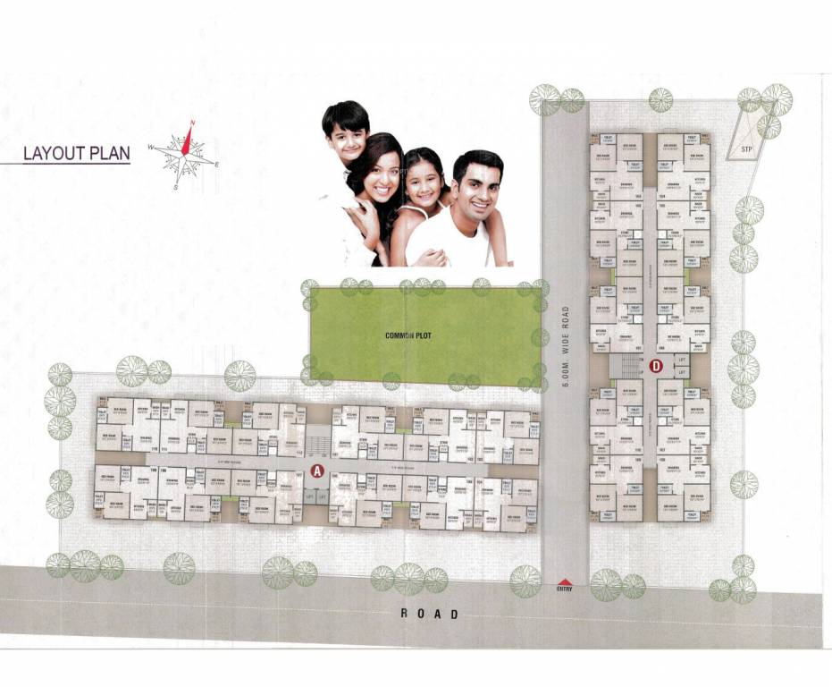  rangoli residency Block A & D Typical Cluster Plan