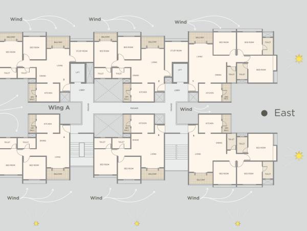  skyrise-sparkle A Wing Typical Cluster Plan