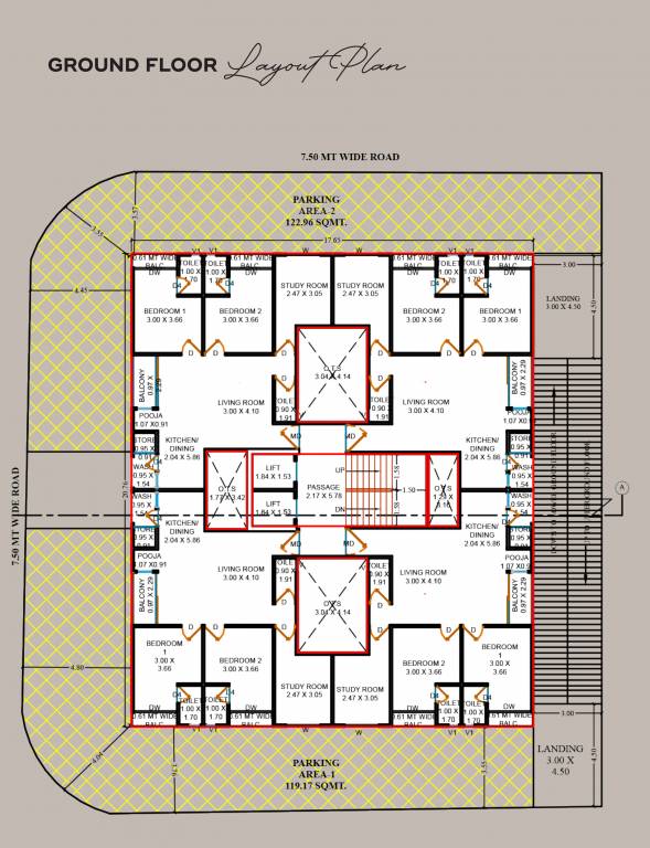 hiya horizon Tower Cluster Plan For Ground Floor
