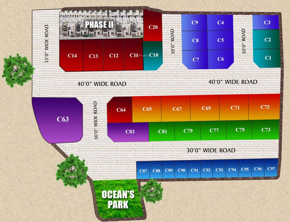  ocean drive villas ecr Layout Plan