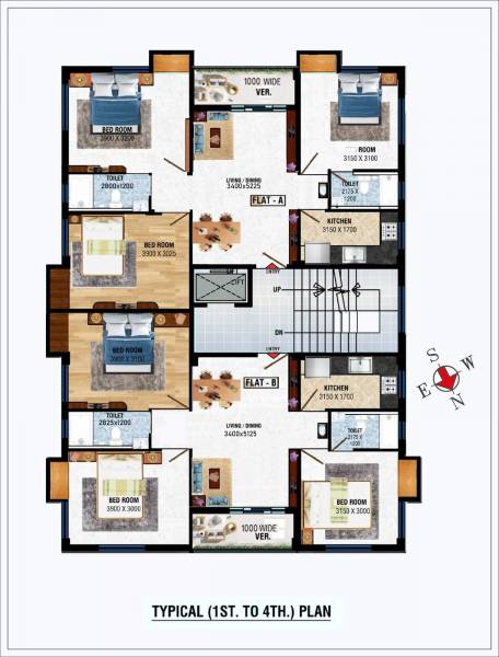  royale Royale Cluster Plan from 1st to 4th Floor