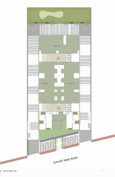  rimkar-habitat A + B Cluster Plan For 14th Floor
