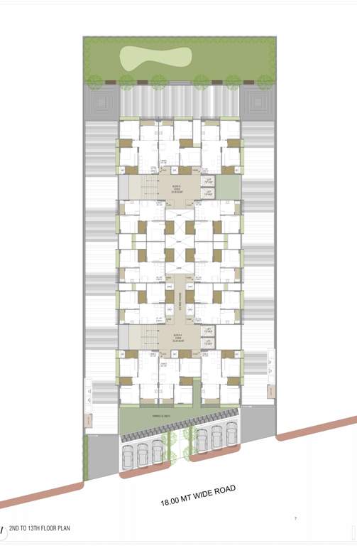  rimkar habitat A + B Cluster Plan From 2nd To 13th Floor