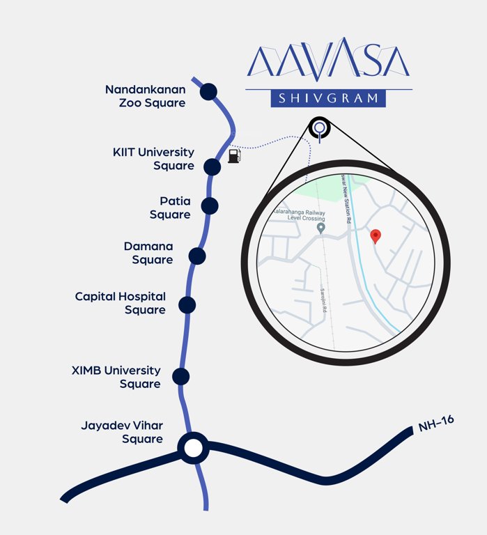  aavasa shivgram residency Location Plan