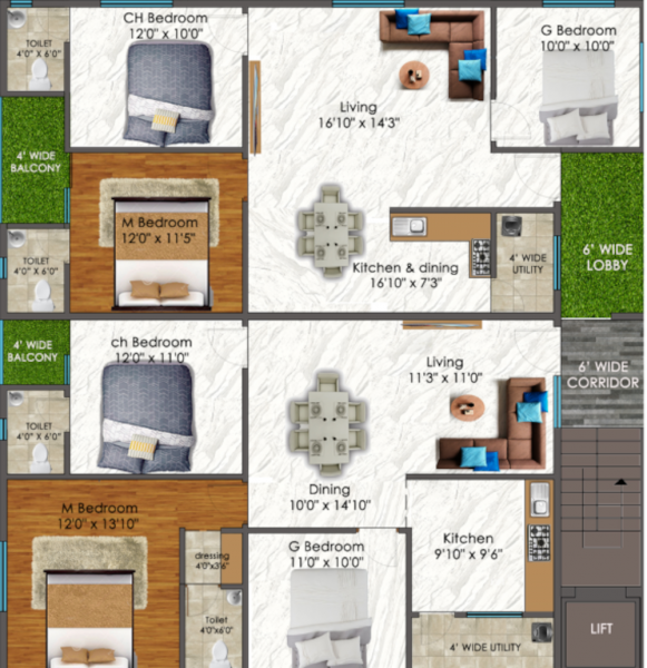  avenues Avenues 14 Typical Cluster Plan