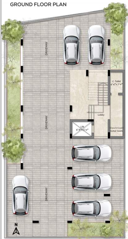  earthen homes Earthen Homes Cluster Plan for ground Floor