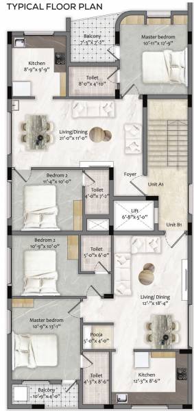  earthen-homes Earthen Homes Cluster Plan from 1st to 3rd Floor