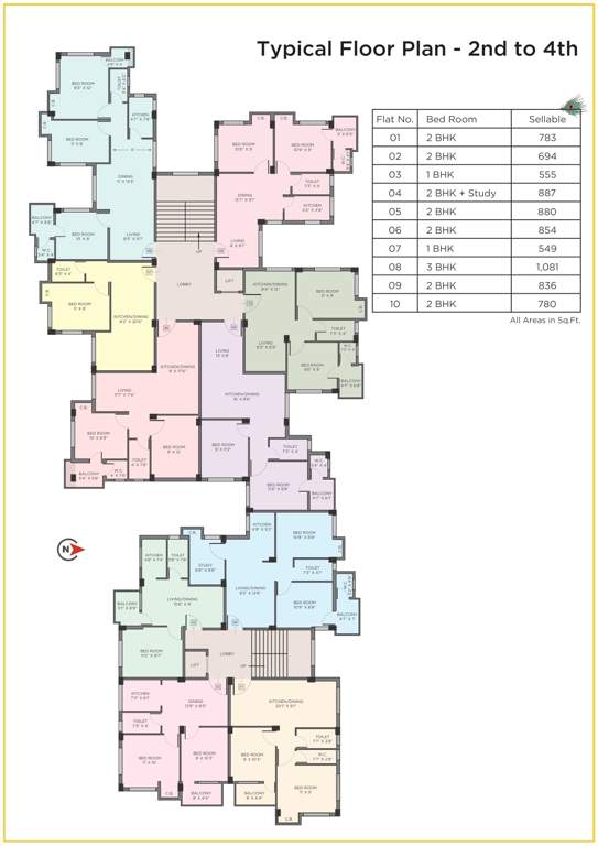  dharam laxmi hari mohini vihar Dharam Laxmi Hari Mohini Vihar Cluster Plan From 2nd To 14th Floor