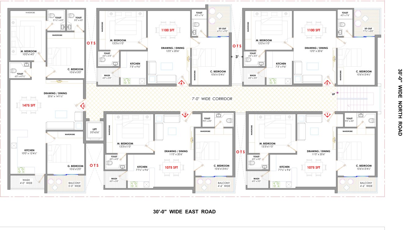  classic Classic Cluster Plan For Typical Floor Plan