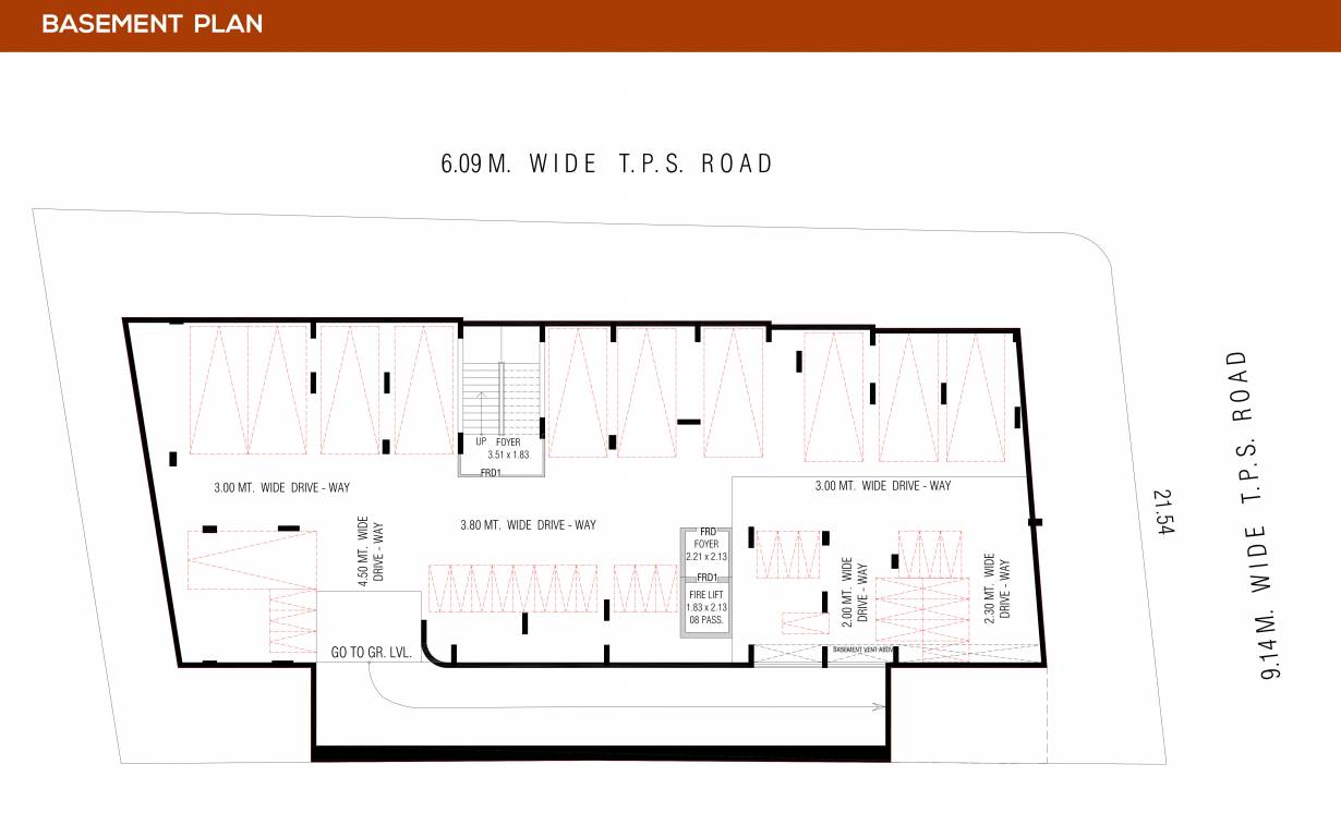  kavyam Block  A Cluster Plan For Basement Floor