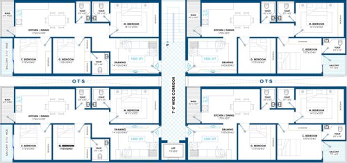  pnk-signiture PNK Signitur Cluster Plan For Typical Floor Plan