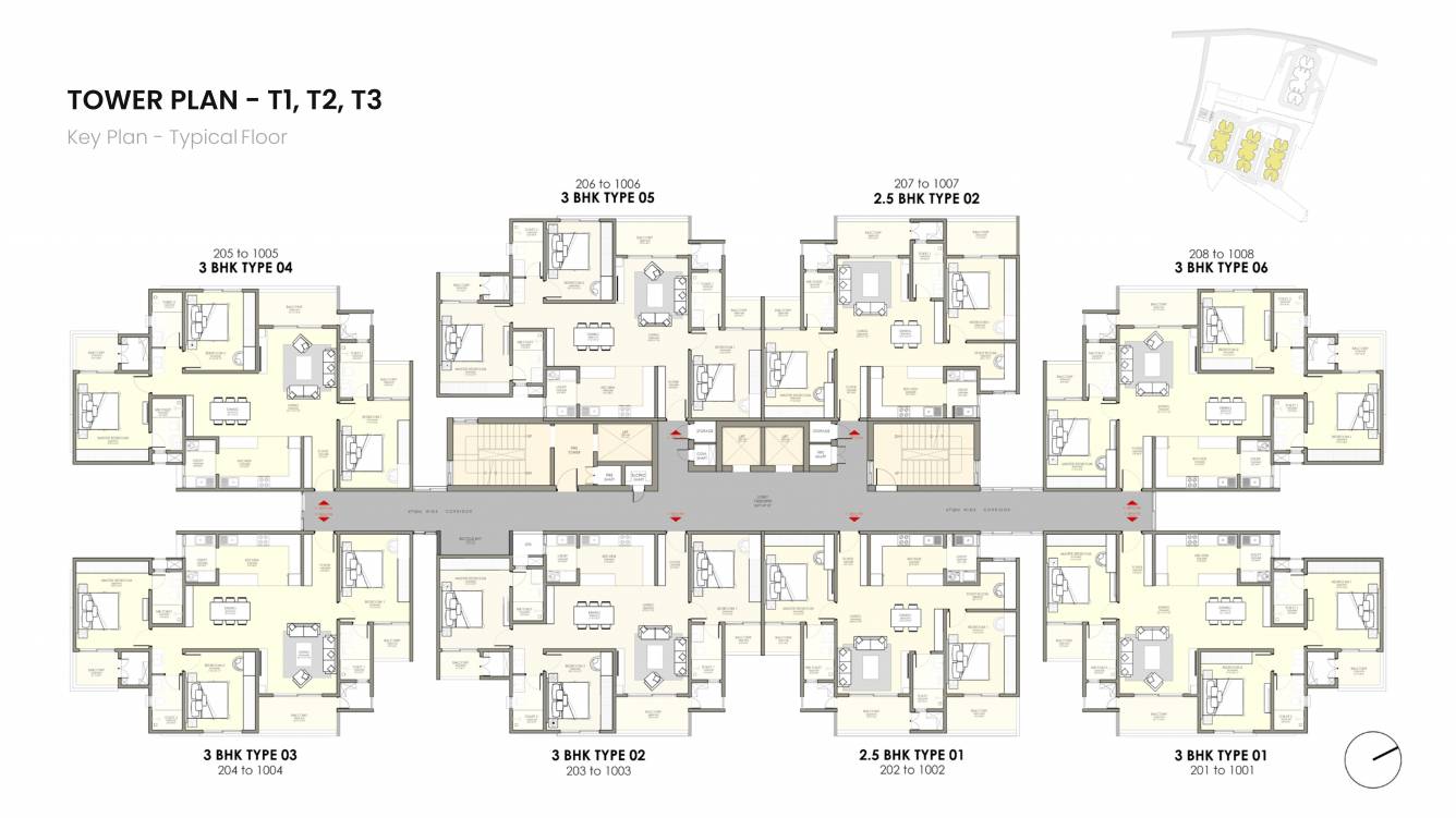 serene heights Towers 1 Cluster Plan