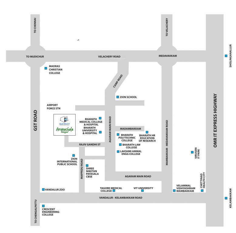  arunachala nagar Location Plan