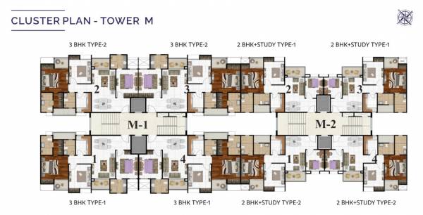 Tower N1 Typical Cluster Plan shere-shalimar-mannat-extension Tower N1 Typical Cluster Plan