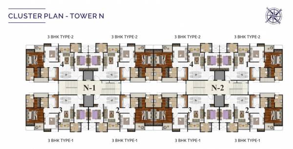 Tower N2 Typical Cluster Plan shere-shalimar-mannat-extension Tower N2 Typical Cluster Plan
