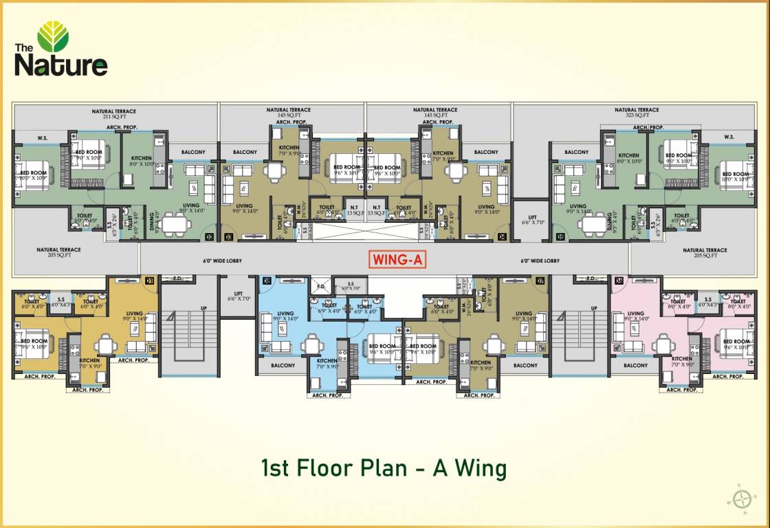  the nature Wing A Cluster Plan for 1st Floor