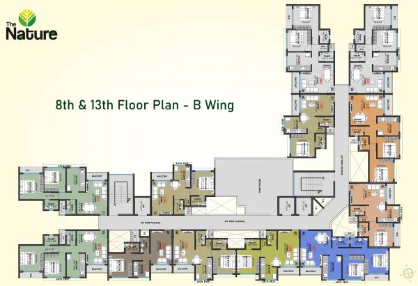  the-nature Wing B Cluster Plan for 8th & 13th Floor