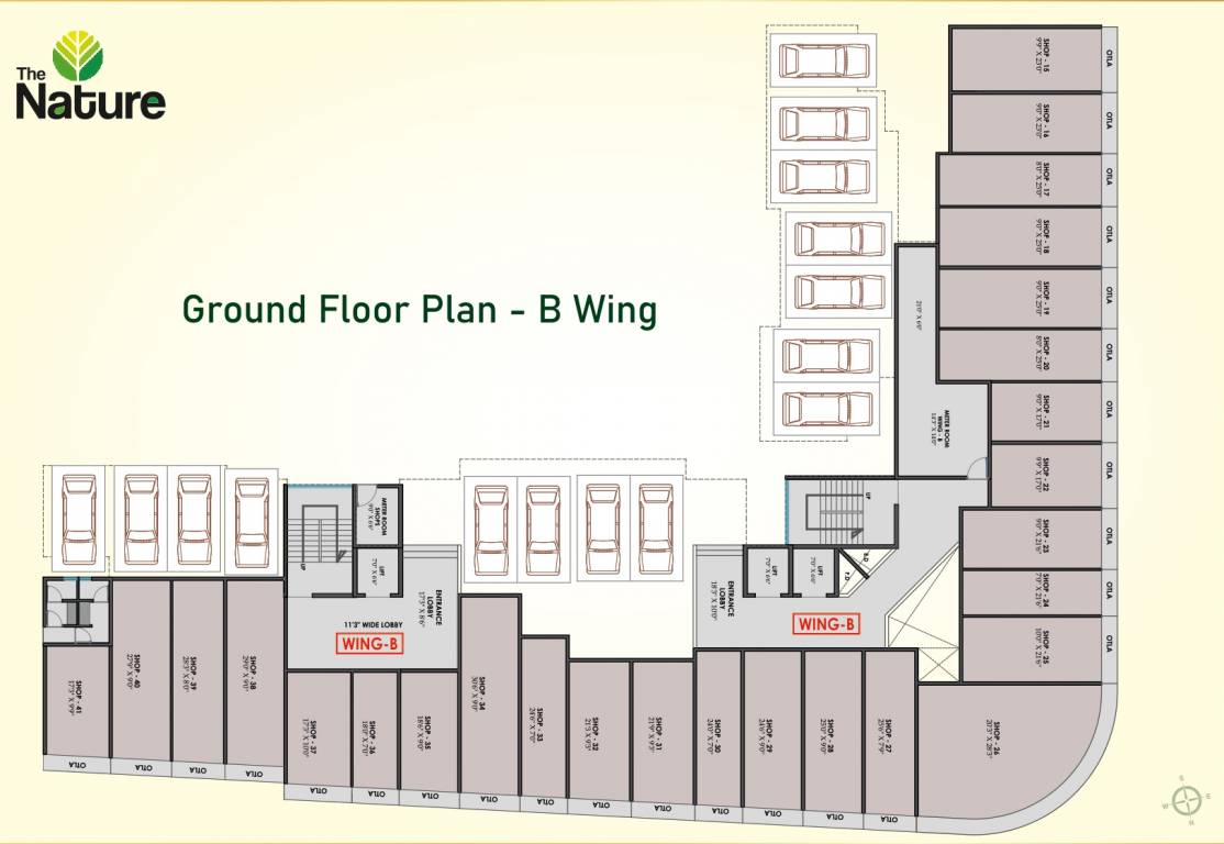  the nature Wing B Cluster Plan for ground Floor