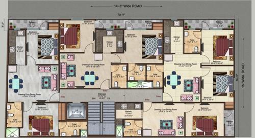  real-estate-homes Real Estate Homes Cluster Plan For Typical Floor Plan