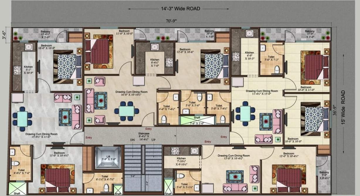 real estate homes Real Estate Homes Cluster Plan For Typical Floor Plan