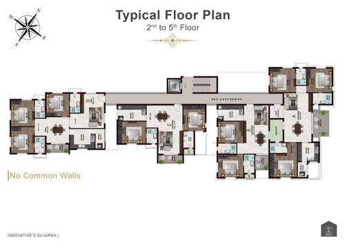  suvarna Innovative's Suvarna Cluster Plan from 2nd to 5th Floor