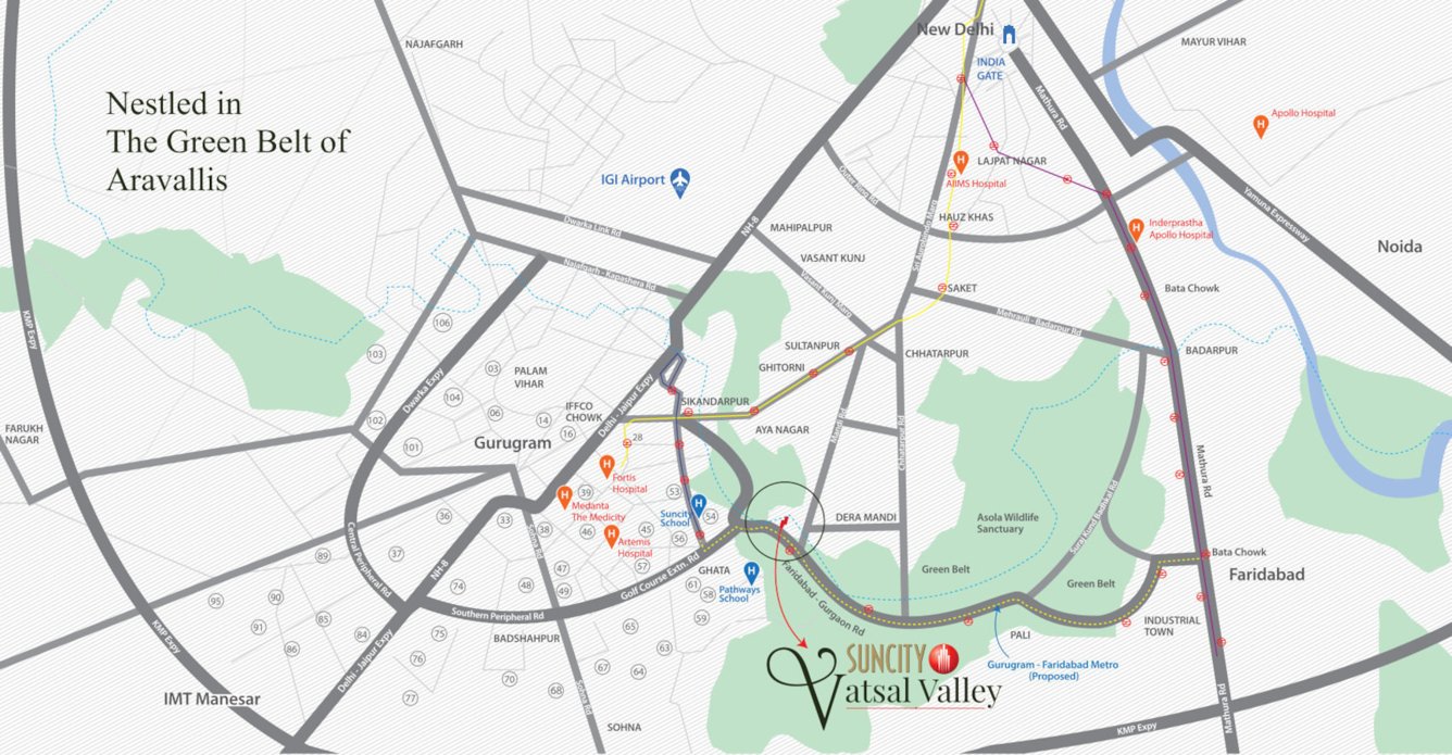  vatsal valley independent floors Location Plan