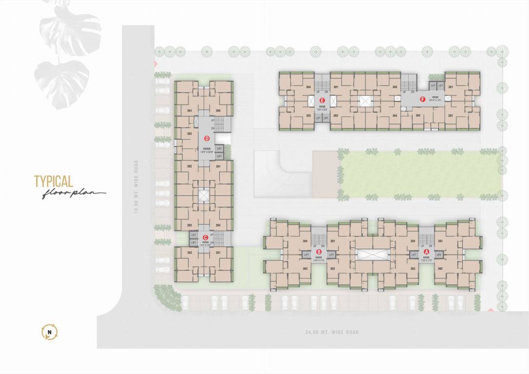apartment Tower 3 Cluster Plan