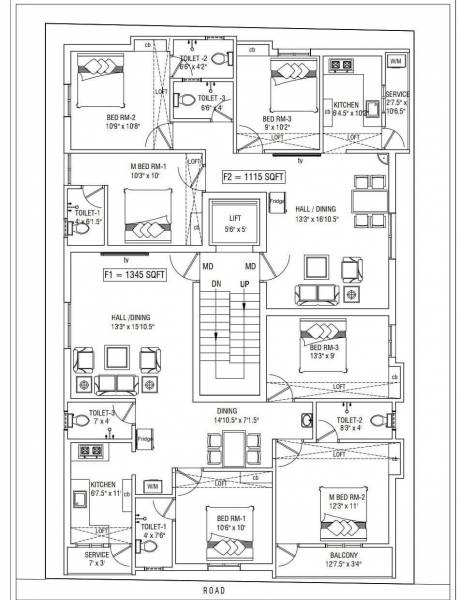  akshara Akshara Cluster Plan for 1st Floor