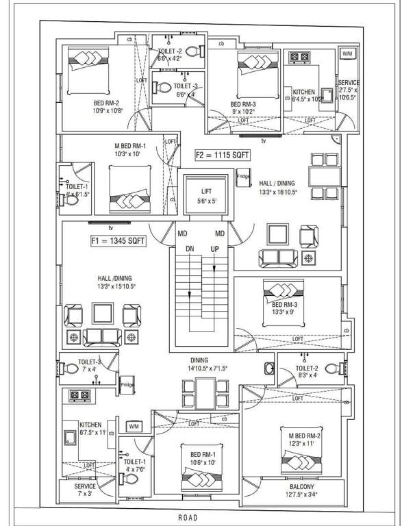  akshara Akshara Cluster Plan for 1st Floor