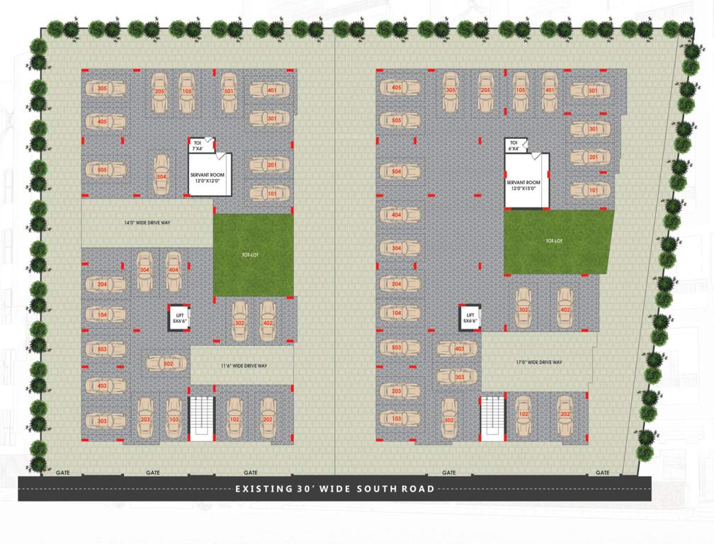  isha homes Isha Homes Cluster Plan For Ground Floor