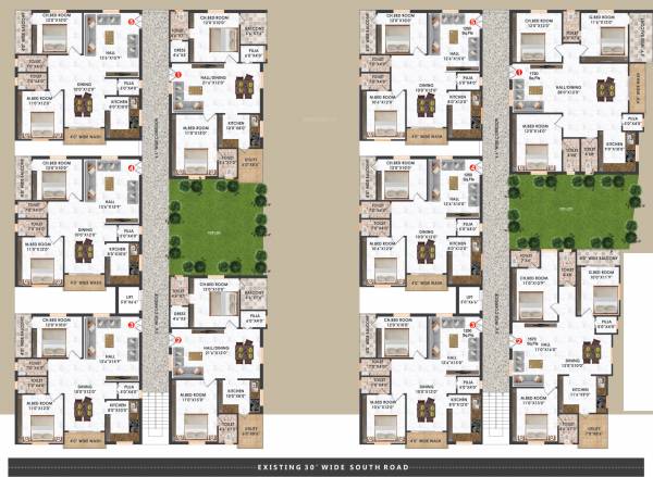  isha-homes Isha Homes Cluster Plan For Typical Floor Plan