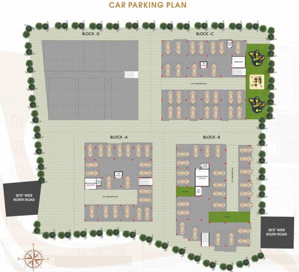  brindavan Block A, Block B, Block C Car Parking Cluster Plan