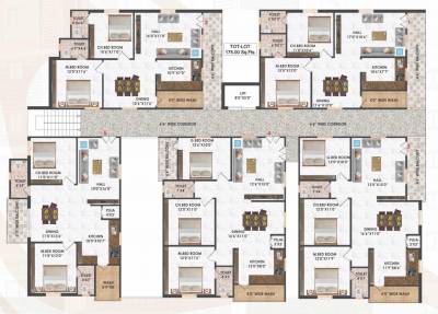  brindavan Block B Cluster Plan from 1st to 5th Floor