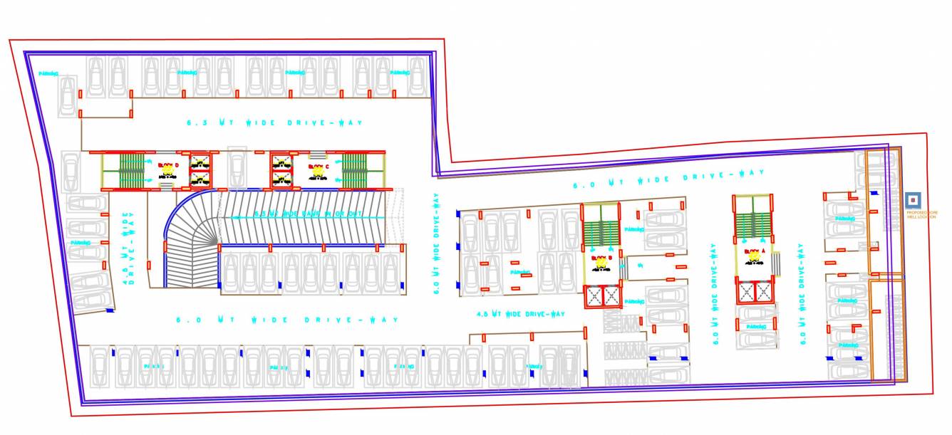  green fluorite Block A,B,C,D Cluster Plan For Basement 1