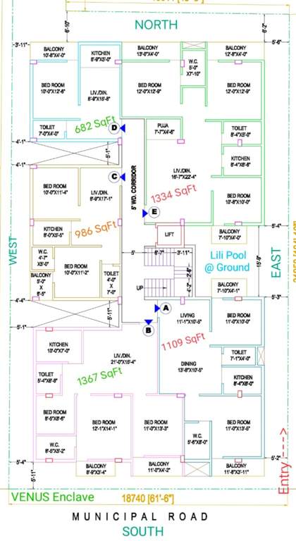  venus enclave Venus Enclave Cluster Plan For Typical Floor Plan