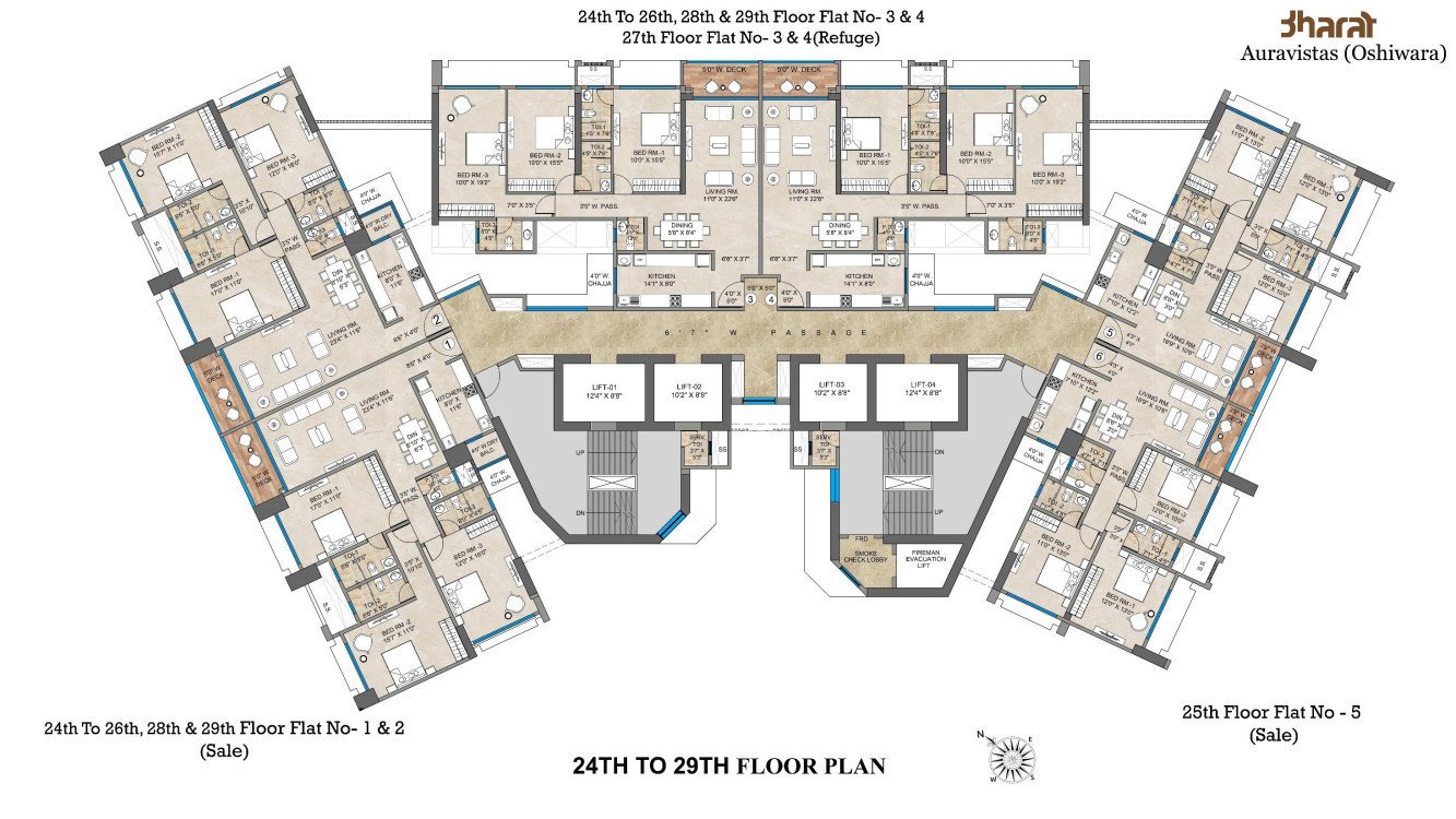  auravistas Bharat Auravistas Cluster Plan for 24th Floor
