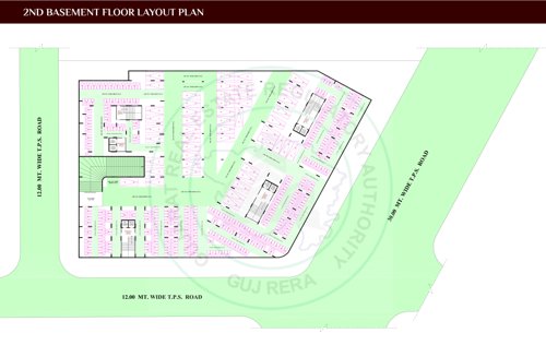  rudraksha A To D Cluster Plan for 2nd Basement  Floor