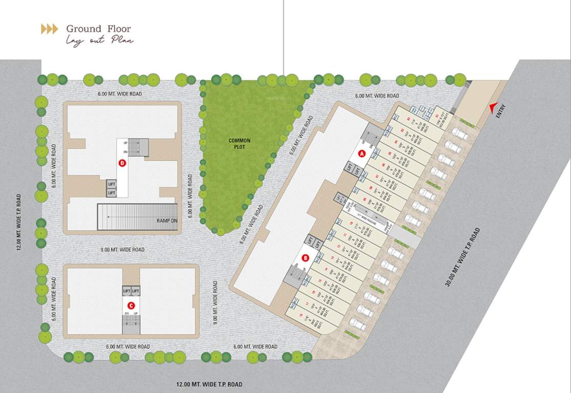  rudraksha A To D Cluster Plan For Ground Floor
