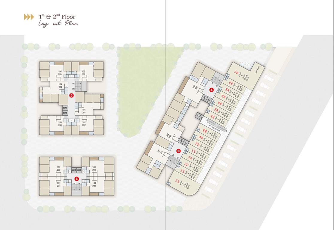  rudraksha A To D Cluster Plan From 1st To 2nd Floor
