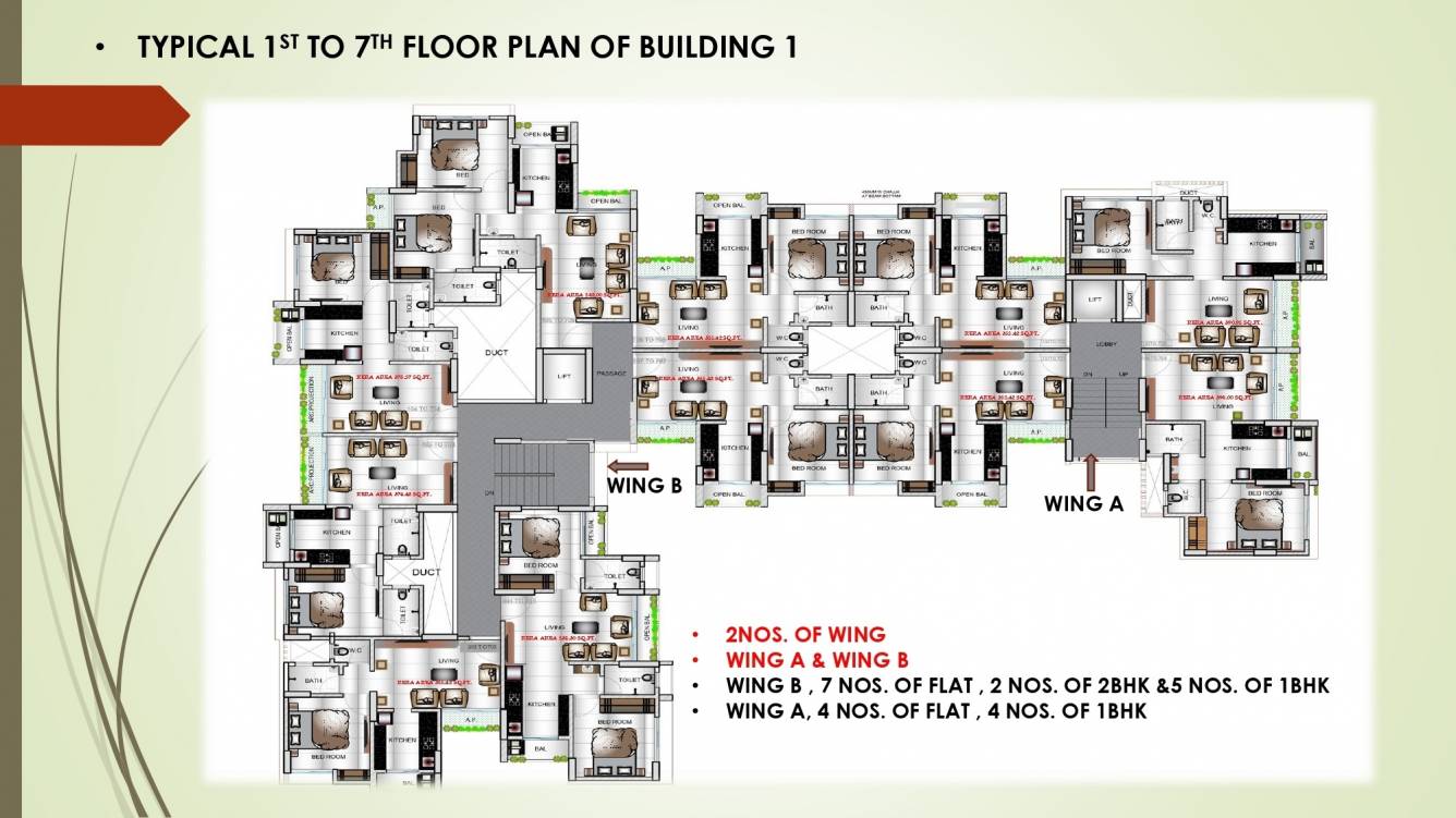  viraj residency Building No 1  Type C2 Cluster Plan